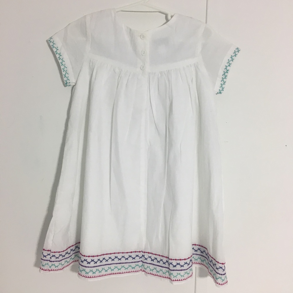 white cotton dress for girls - Picture 4 of 10